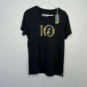 Tentree Shirt Womens Extra Large Black Autumn Leaf Logo Soft Tshirt Short Sleeve